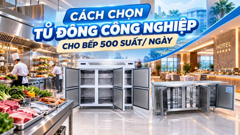 Cách chọn tủ đông công nghiệp cho bếp 500 suất/ ngày
