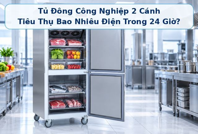 Tủ Đông Công Nghiệp 2 Cánh Tiêu Thụ Bao Nhiêu Điện Trong 24 Giờ?