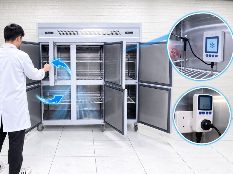 Quy trình thử nghiệm ảnh hưởng của việc mở cửa liên tục đến tủ đông 