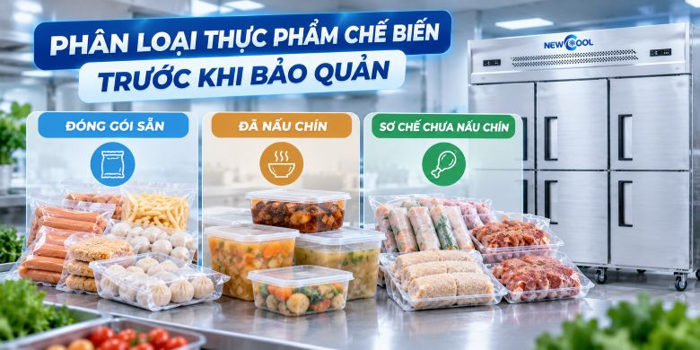 Phân loại thực phẩm chế biến trước khi bảo quản