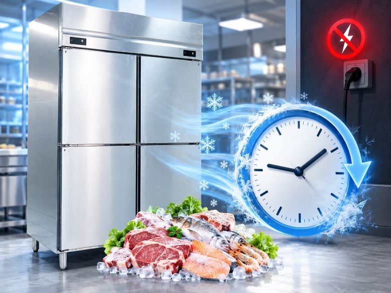 Tủ đông công nghiệp giữ nhiệt được bao lâu khi mất điện