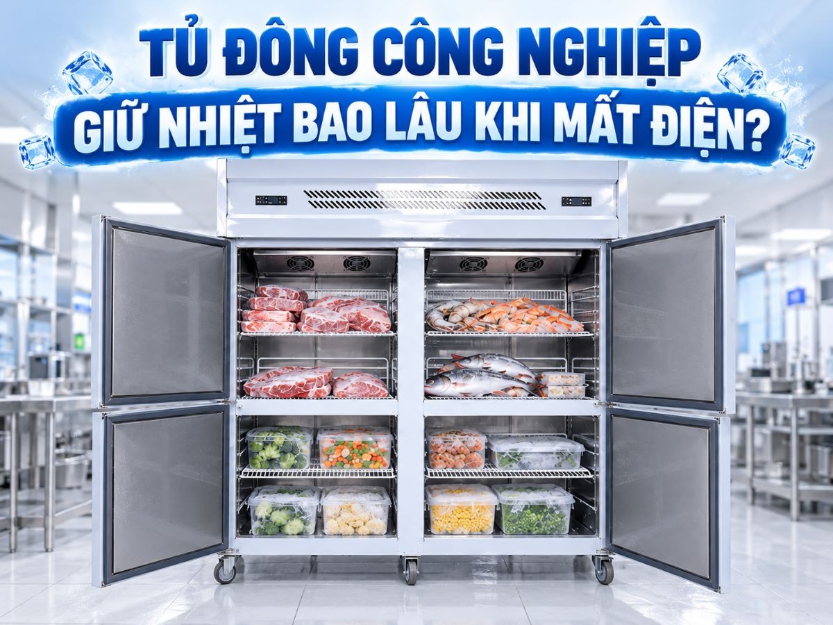 Tủ Đông Công Nghiệp Giữ Nhiệt Bao Lâu Khi Mất Điện? Kết Quả Thử Nghiệm Thực Tế