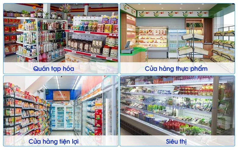 Tủ mát trưng bày thực phẩm được sử dụng rộng rãi