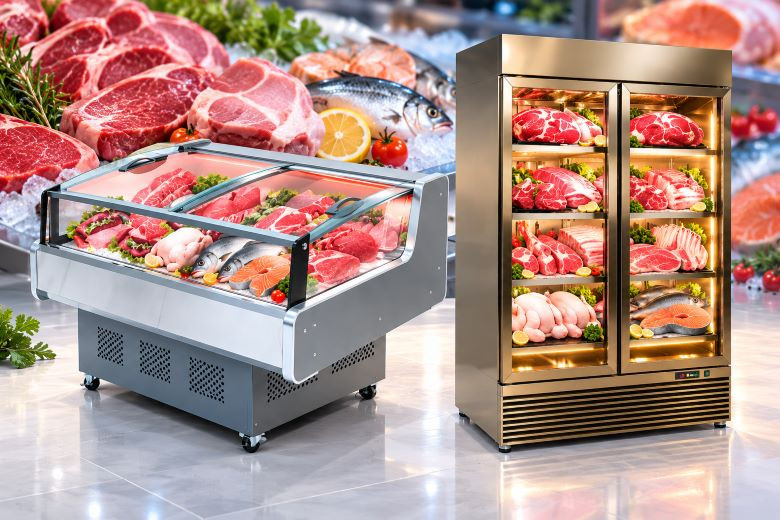 Tủ mát trưng bày thực phẩm, thịt cá