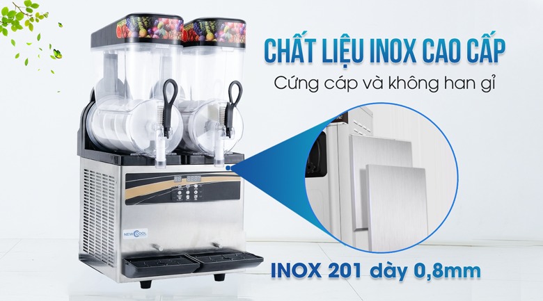 Chất liệu chế tạo chính từ inox cao cấp, dày dặn