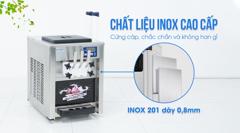 Chất liệu inox dày dặn, chắc chắn và thẩm mỹ