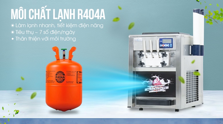 Môi chất lạnh R404A hiệu suất cao, tiết kiệm điện năng