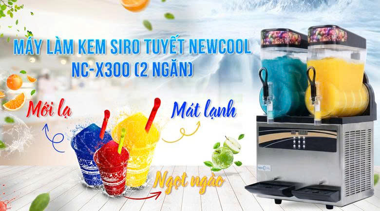 Máy làm kem siro tuyết NEWCOOL NC-X300 (2 ngăn)