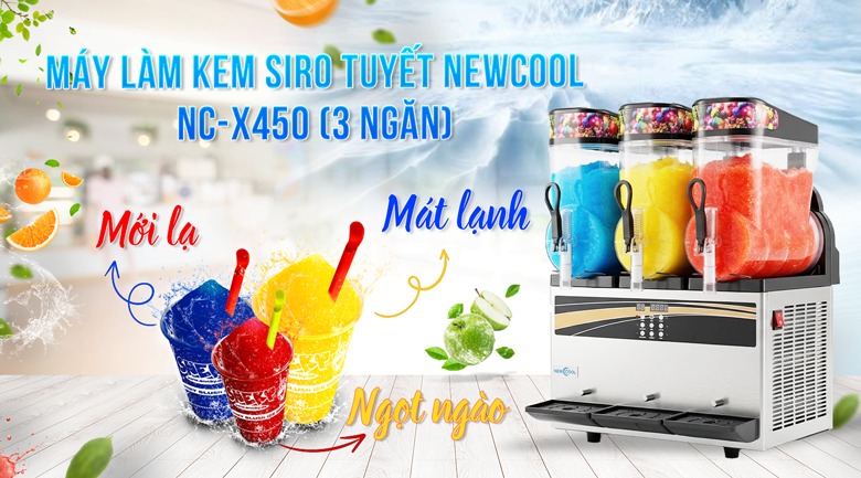 Máy làm kem siro tuyết NEWCOOL NC-X450 (3 ngăn)