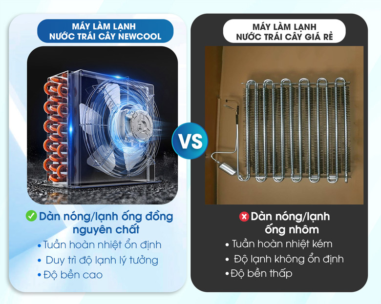 Dàn nóng lạnh bằng đồng cao cấp