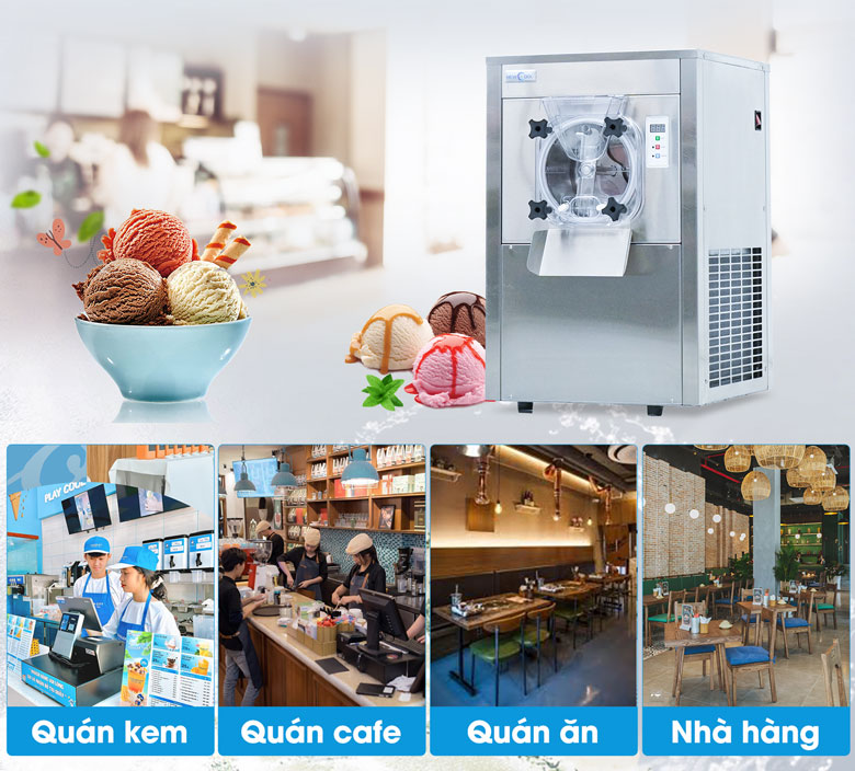 Phù hợp với các quán kem, quán cà phê, trà sữa, nhà hàng,... quy mô nhỏ