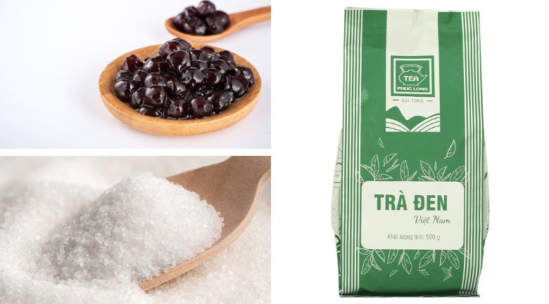Nguyên liệu cần chuẩn bị khi làm trà sữa phúc long