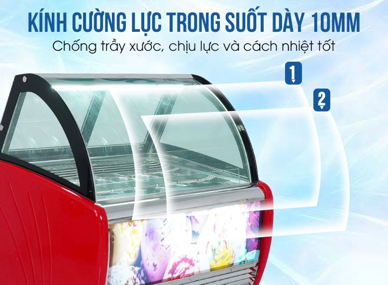4 mặt kính cường lực dày, chịu lực tốt 4 mặt kính cường lực dày, chịu lực tốt
