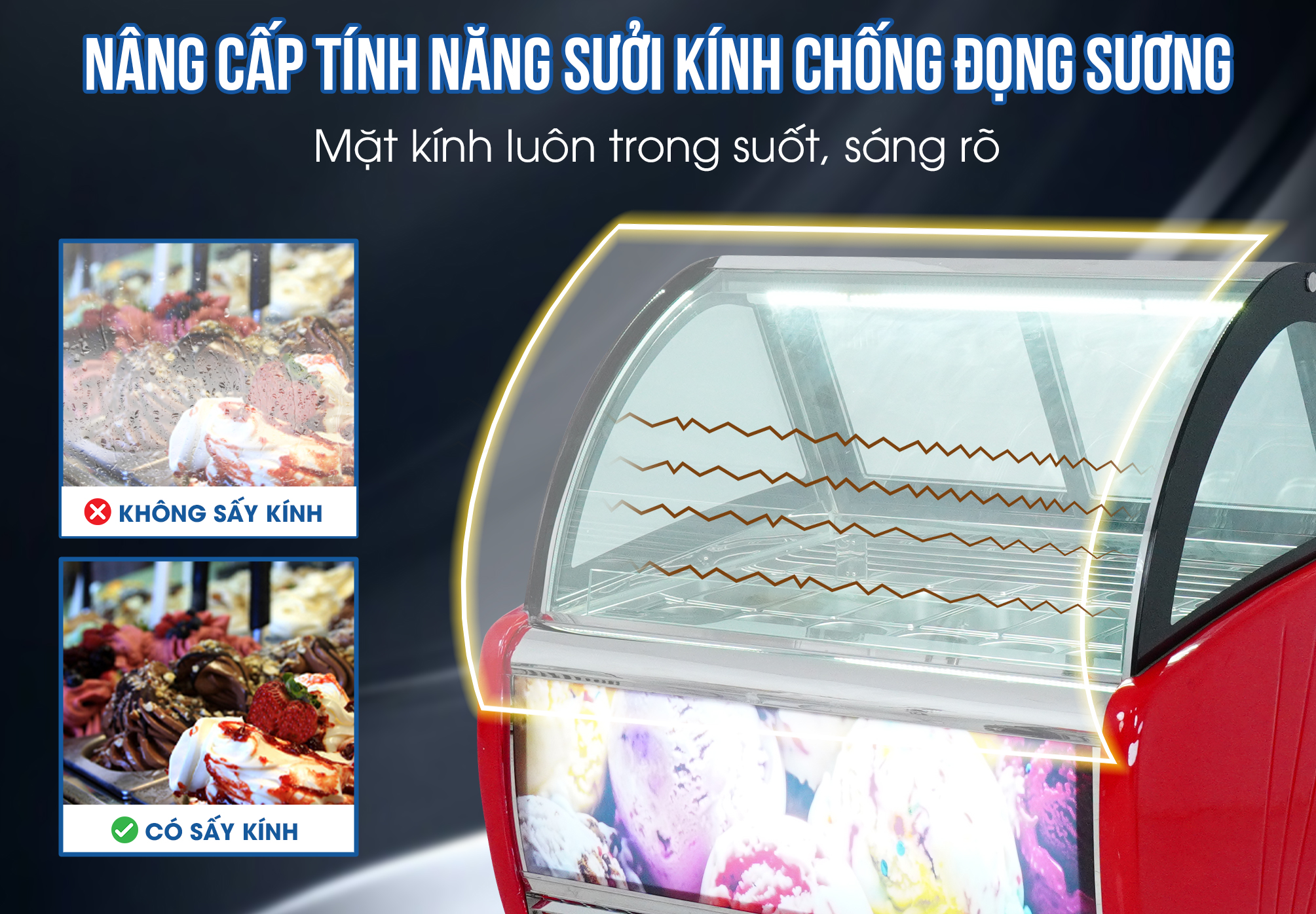 Công nghệ sưởi kính chống đọng sương mặt trước Công nghệ sưởi kính chống đọng sương mặt trước