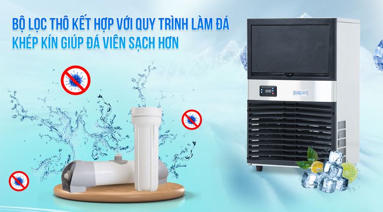 Bộ lọc thô kết hợp với quy trình làm đá khép kín Bộ lọc thô kết hợp với quy trình làm đá khép kín