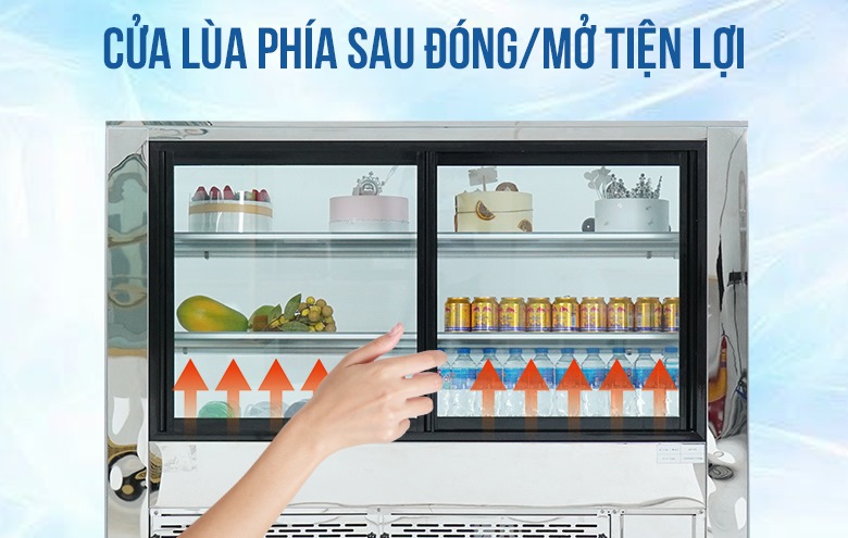 Cửa lùa đóng mở tiện lợi từ phía sau và hệ thống sấy gió