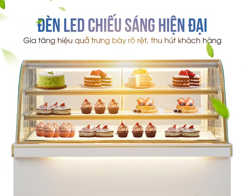 Những chiếc bánh trở nên lung linh, hấp dẫn hơn dưới ánh đèn LED vàng