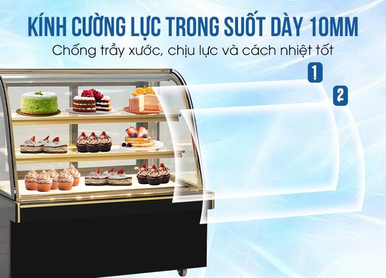 Thiết kế kính cong mềm mại và dày dặn
