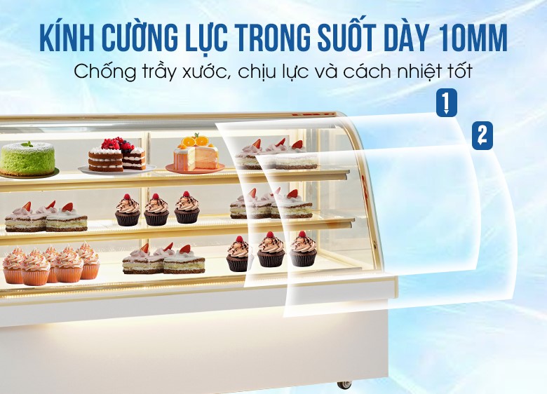 Thiết kế kính cong mềm mại và dày dặn