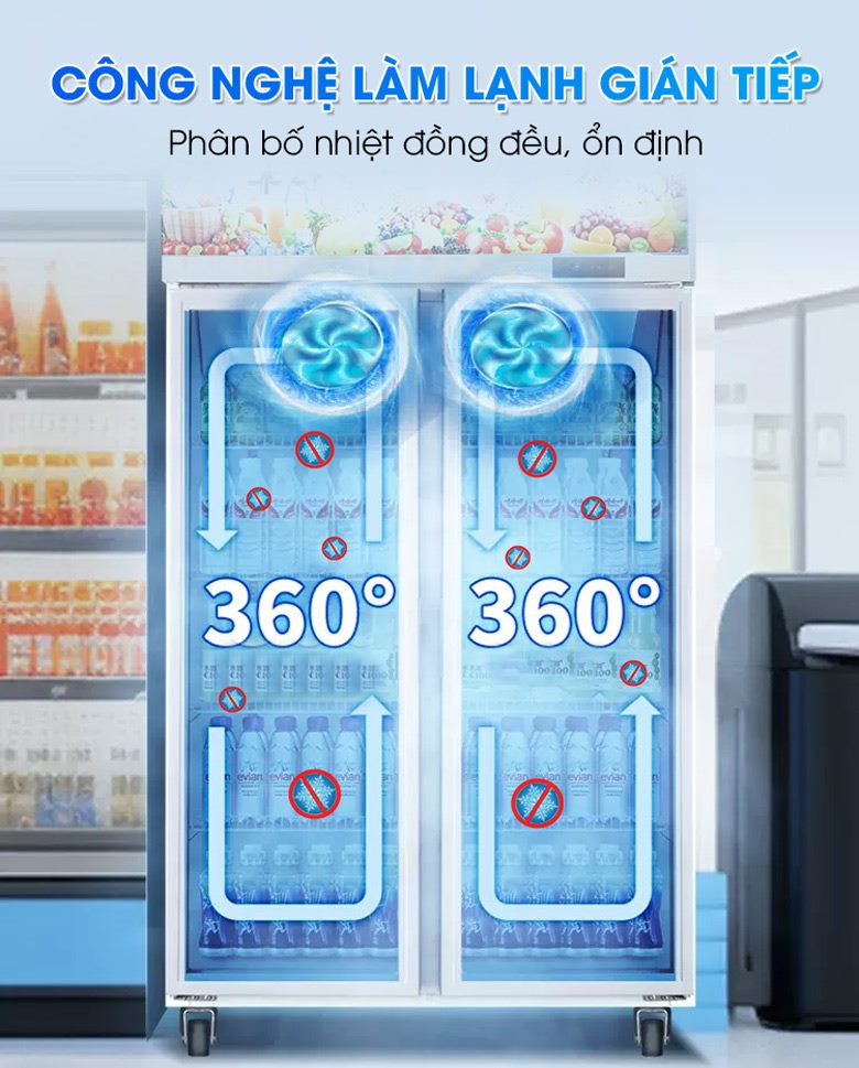Công nghệ làm lạnh gián tiếp, tỏa nhiệt đều và không đóng tuyết Công nghệ làm lạnh gián tiếp, tỏa nhiệt đều và không đóng tuyết