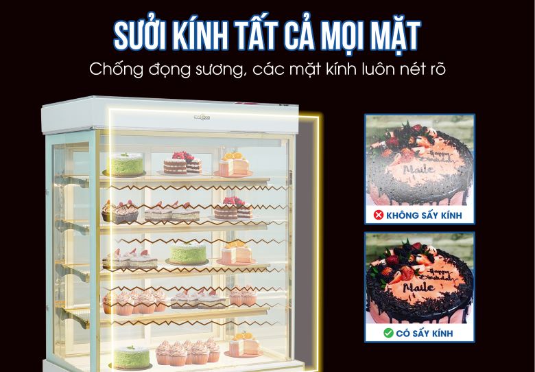Sưởi kính chống đọng sương ở tất cả mọi mặt