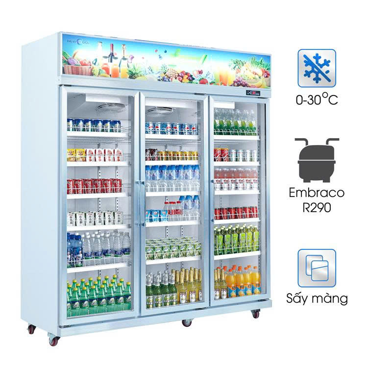 Tủ mát 3 cánh kính NEWCOOL LG1860-3M (lốc trên)