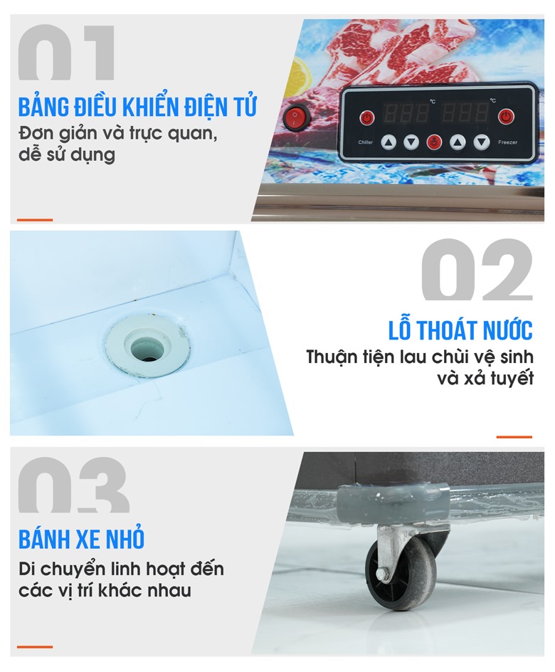 Các chi tiết thiết kế tối ưu của tủ lạnh siêu thị 2 chế độ 1m8 LCD-1756 Các chi tiết thiết kế tối ưu của tủ lạnh siêu thị 2 chế độ 1m8 LCD-1756