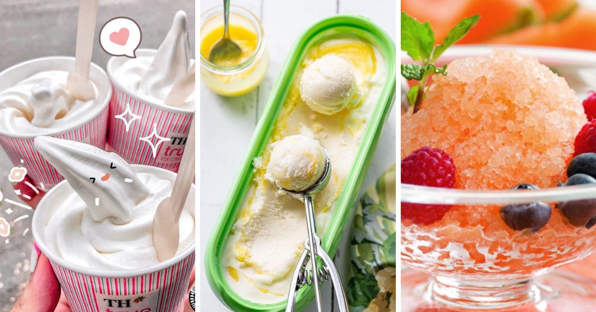 Phân biệt kem tươi và kem cứng, kem siro tuyết