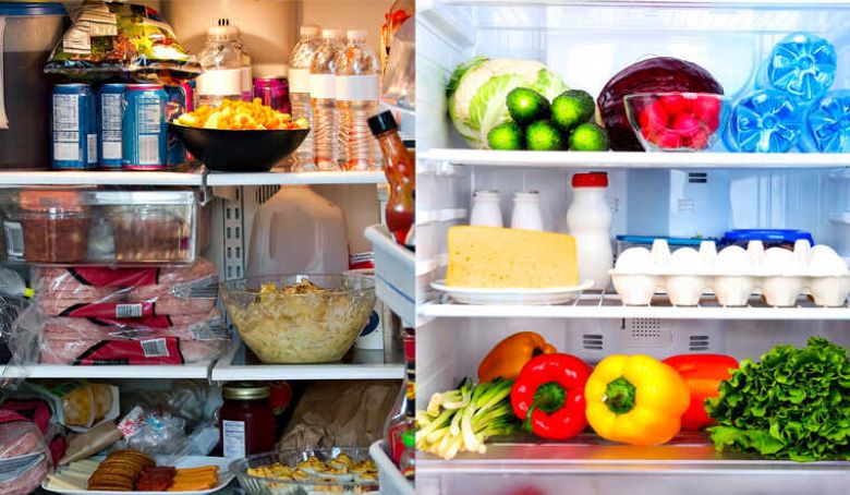 Thực phẩm trong tủ sắp xếp đồ không hợp lý chặn các vùng lưu thông khí lạnh