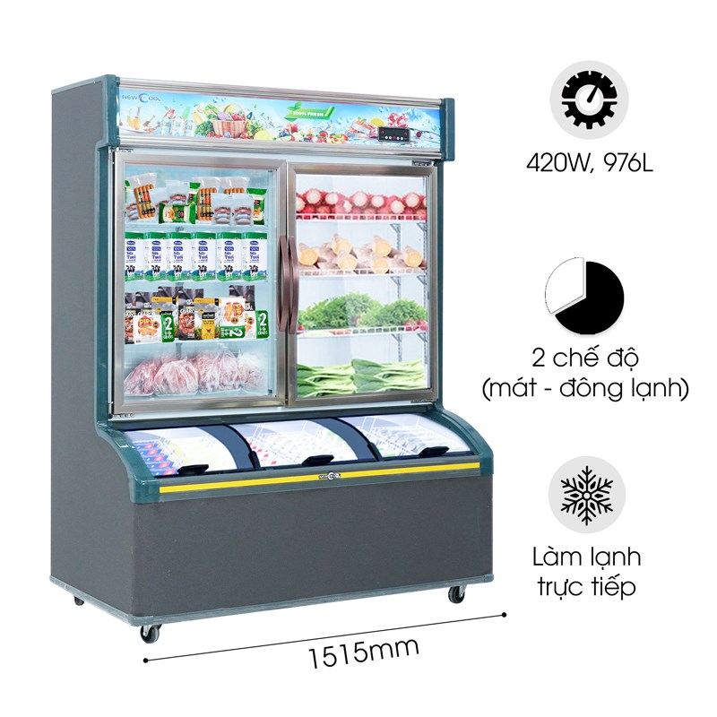 Tủ Lạnh Siêu Thị 2 Chế Độ 1m5 LCD-1515 (Mát, Đông Lạnh)