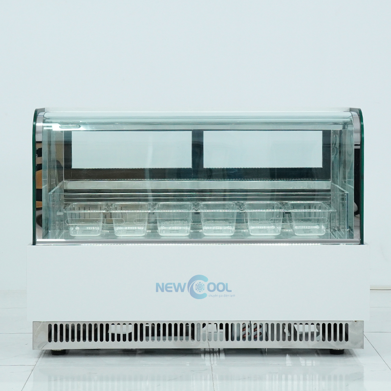 Tủ bảo quản kem 1m2 F-QR540V kính vuông (màu trắng) - 1
