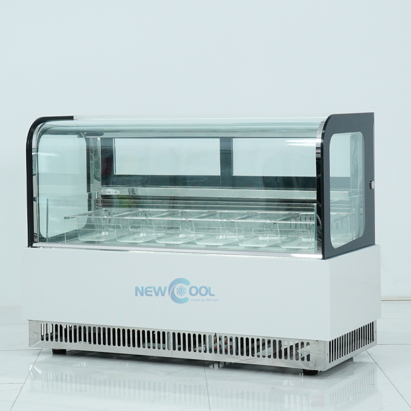 Tủ bảo quản kem 1m2 F-QR540V kính vuông (màu trắng) - 4