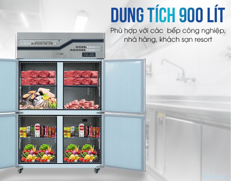 Dung tích phù hợp với các bếp ăn, nhà hàng, khách sạn