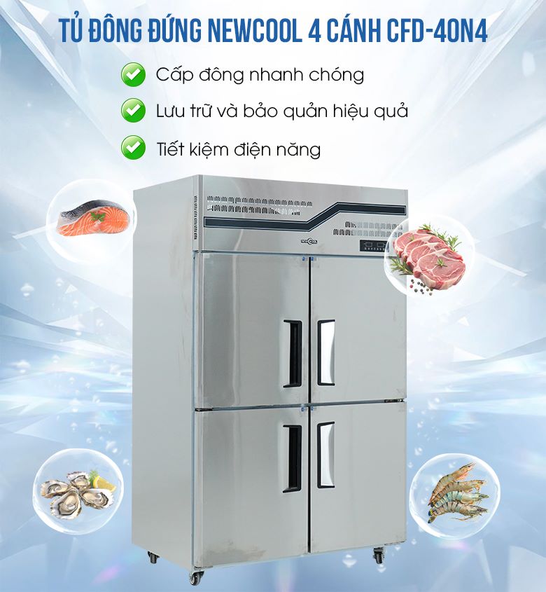 Đánh giá tủ đông đứng NEWCOOL 4 cánh CFD-40N4