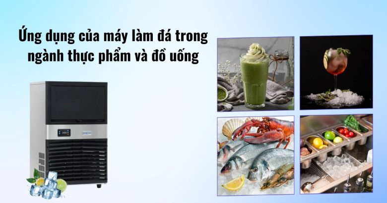 Ứng dụng của máy làm đá trong ngành thực phẩm và đồ uống
