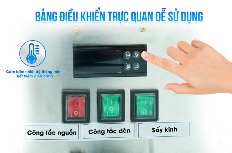 Bảng điều khiển trực quan, cài đặt nhiệt độ linh hoạt từ 2 đến 10 độ C Bảng điều khiển trực quan, cài đặt nhiệt độ linh hoạt từ 2 đến 10 độ C