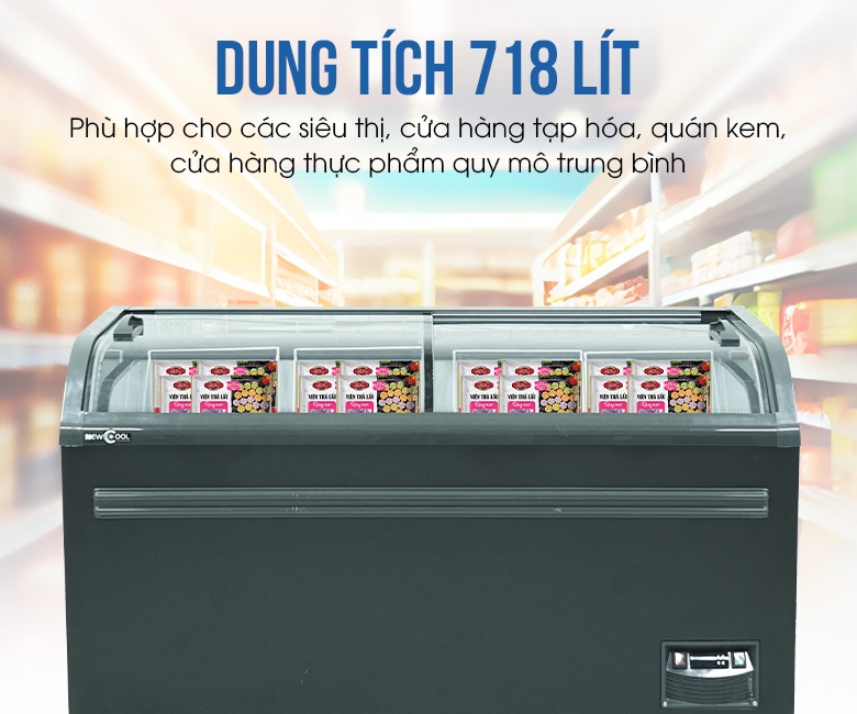 Tủ đông nằm 2m SD/SC718 dung tích 718 lít, trang bị 6 giỏ treo di động cỡ lớn