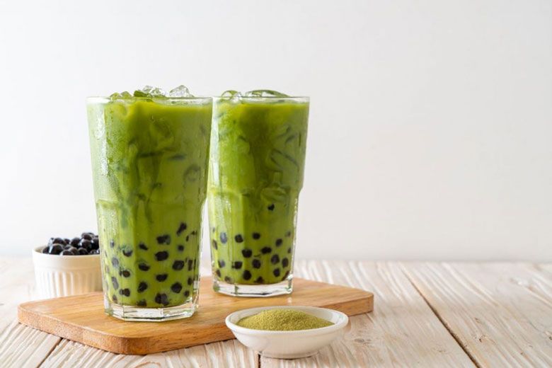 Thành phẩm trà sữa matcha 