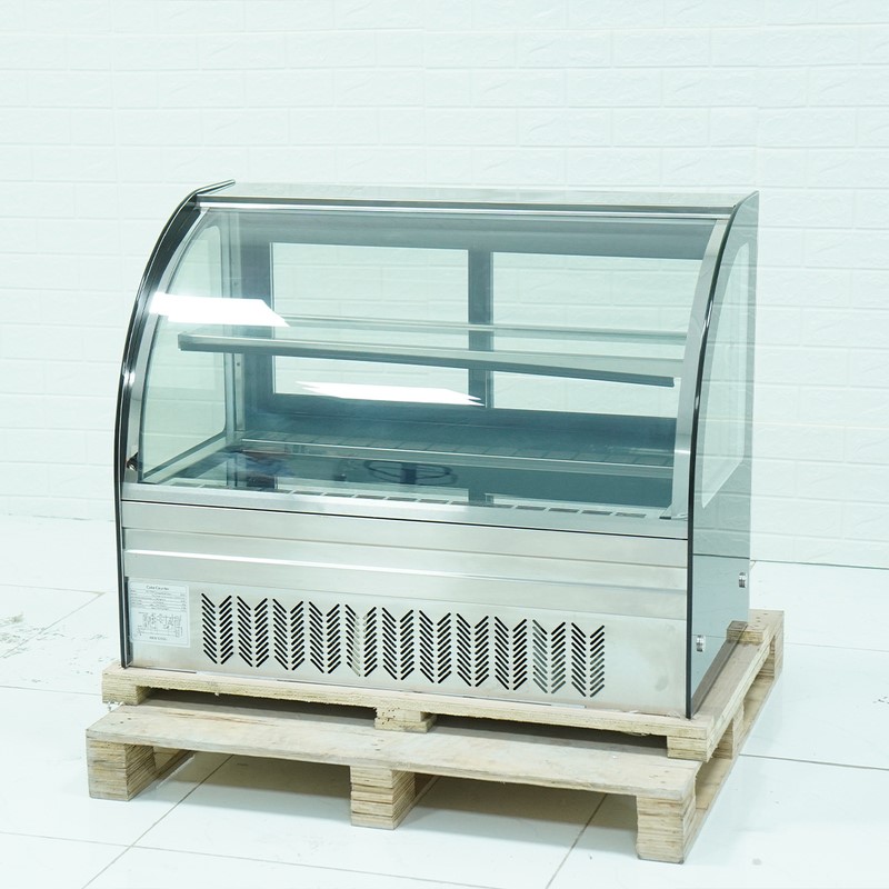 Tủ Trưng Bày Bánh Kem 2 Tầng 90cm Kính Cong Để Bàn DG-TY900 - 1