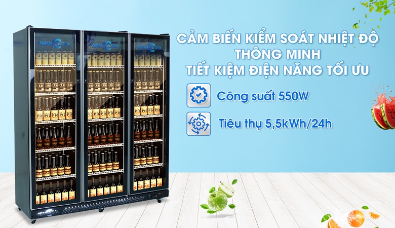 Trung bình mỗi ngày tủ mát TMLT-3CK tiêu thụ khoảng 5,5 số điện/24h Trung bình mỗi ngày tủ mát TMLT-3CK tiêu thụ khoảng 5,5 số điện/24h