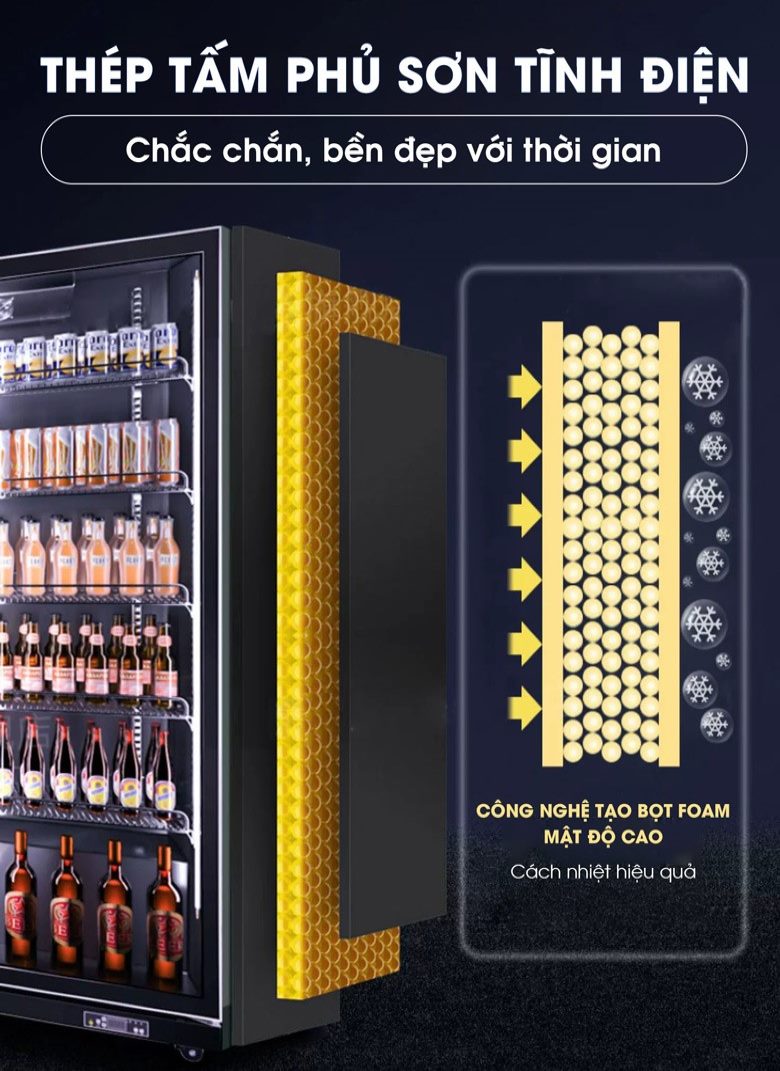 Thành tủ chế tạo từ thép tấm sơn tĩnh điện, có cách nhiệt Thành tủ chế tạo từ thép tấm sơn tĩnh điện, có cách nhiệt