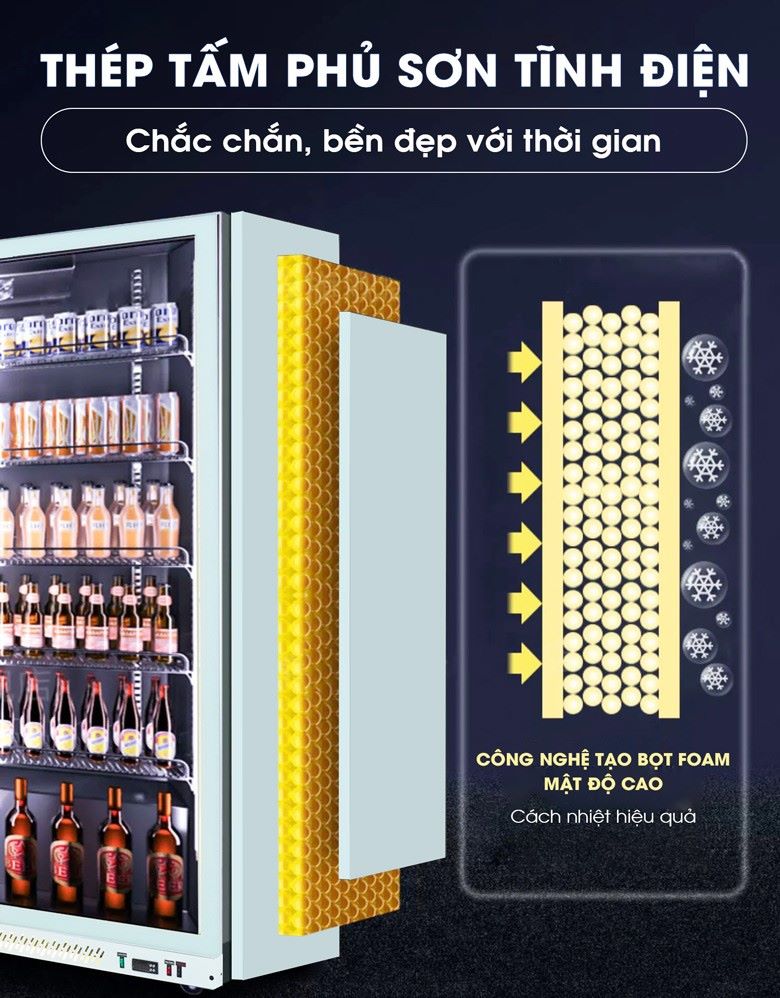 Thành tủ chế tạo từ thép tấm sơn tĩnh điện, có cách nhiệt Thành tủ chế tạo từ thép tấm sơn tĩnh điện, có cách nhiệt