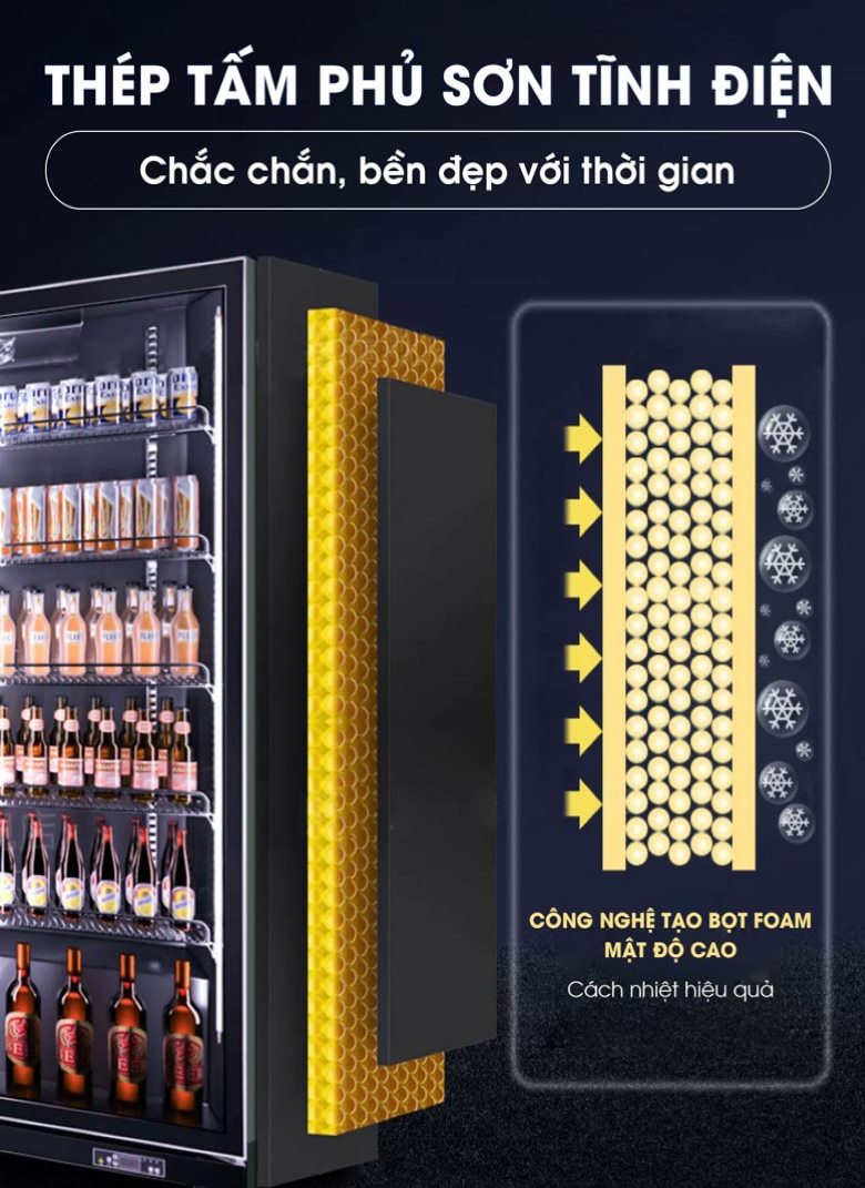 Thành tủ chế tạo từ thép tấm sơn tĩnh điện, có cách nhiệt Thành tủ chế tạo từ thép tấm sơn tĩnh điện, có cách nhiệt
