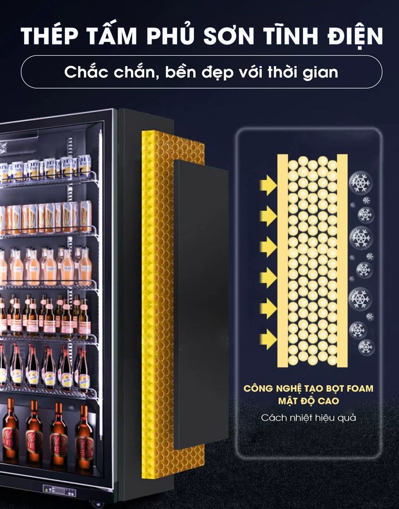 Thành tủ chế tạo từ thép tấm sơn tĩnh điện, có cách nhiệt