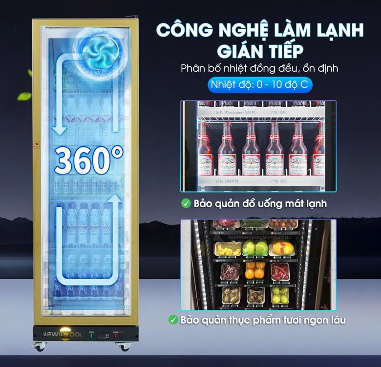 Công nghệ làm lạnh gián tiếp bằng quạt gió, phân bố nhiệt đồng đều và ổn định Công nghệ làm lạnh gián tiếp bằng quạt gió, phân bố nhiệt đồng đều và ổn định