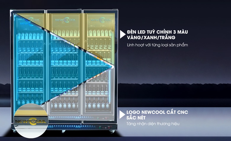 Đèn LED tùy chỉnh 3 màu linh hoạt, làm nổi bật các sản phẩm trưng bày bên trong Đèn LED tùy chỉnh 3 màu linh hoạt, làm nổi bật các sản phẩm trưng bày bên trong
