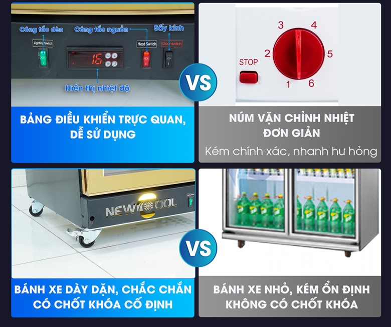 Các chi tiết thiết kế tối ưu của tủ mát Luxury TMLT-3CK Các chi tiết thiết kế tối ưu của tủ mát Luxury TMLT-3CK