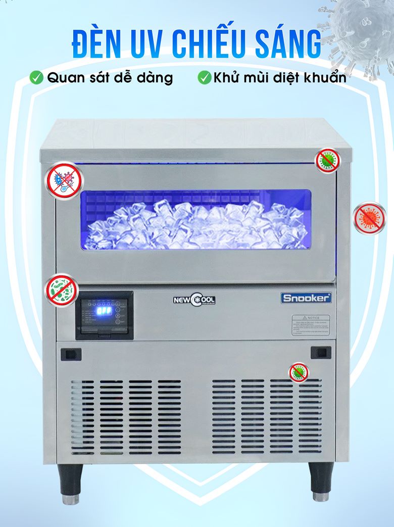 Đèn UV chiếu sáng giúp bạn dễ dàng quan sát và khử mùi diệt khuẩn