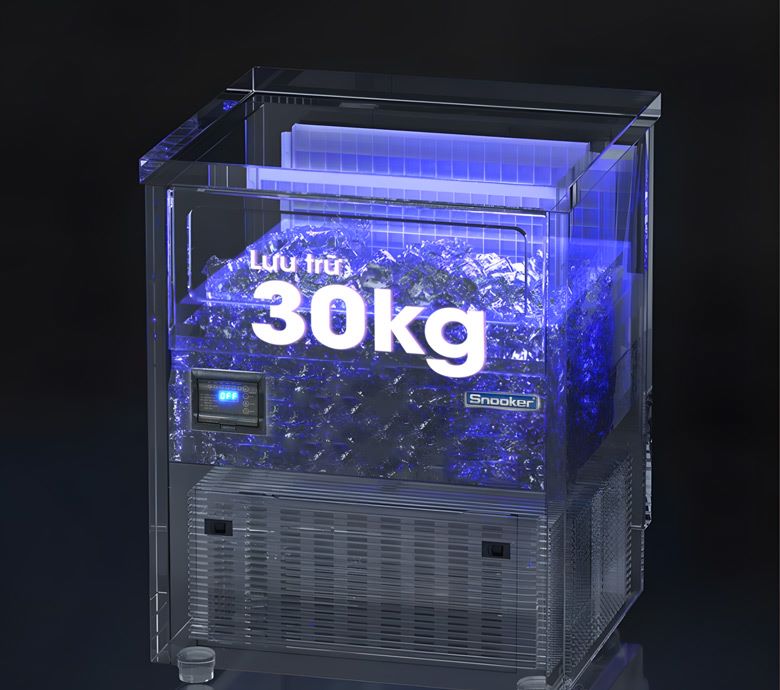 Khả năng lưu trữ của máy lên tới 30kg