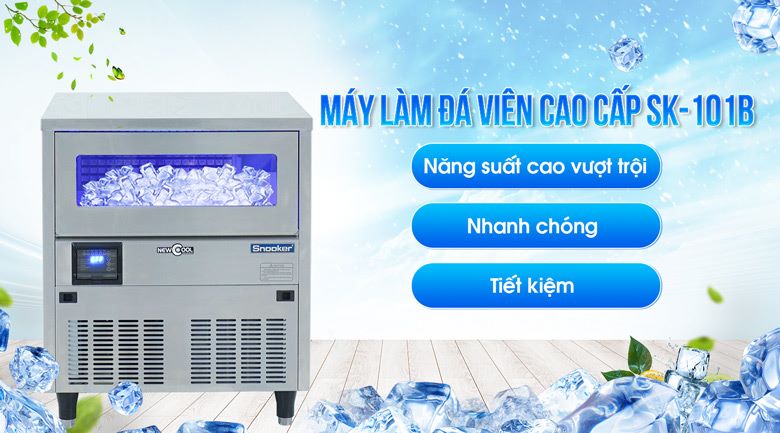 Máy làm đá viên cao cấp SK-101B năng suất cao, nhanh chóng, tiết kiệm chi phí